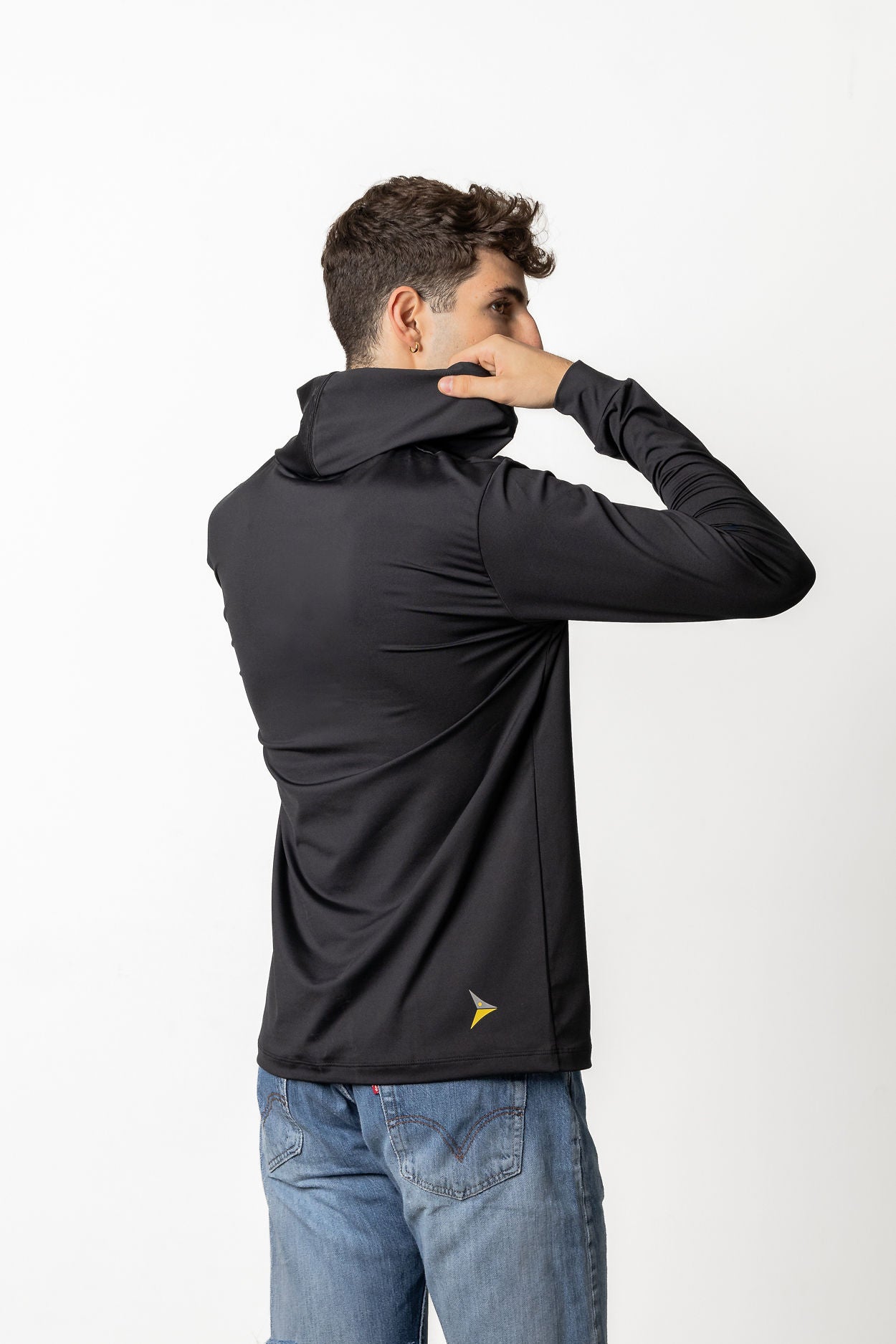 Dri-Fit Long Sleeve With Hoodie (Black)