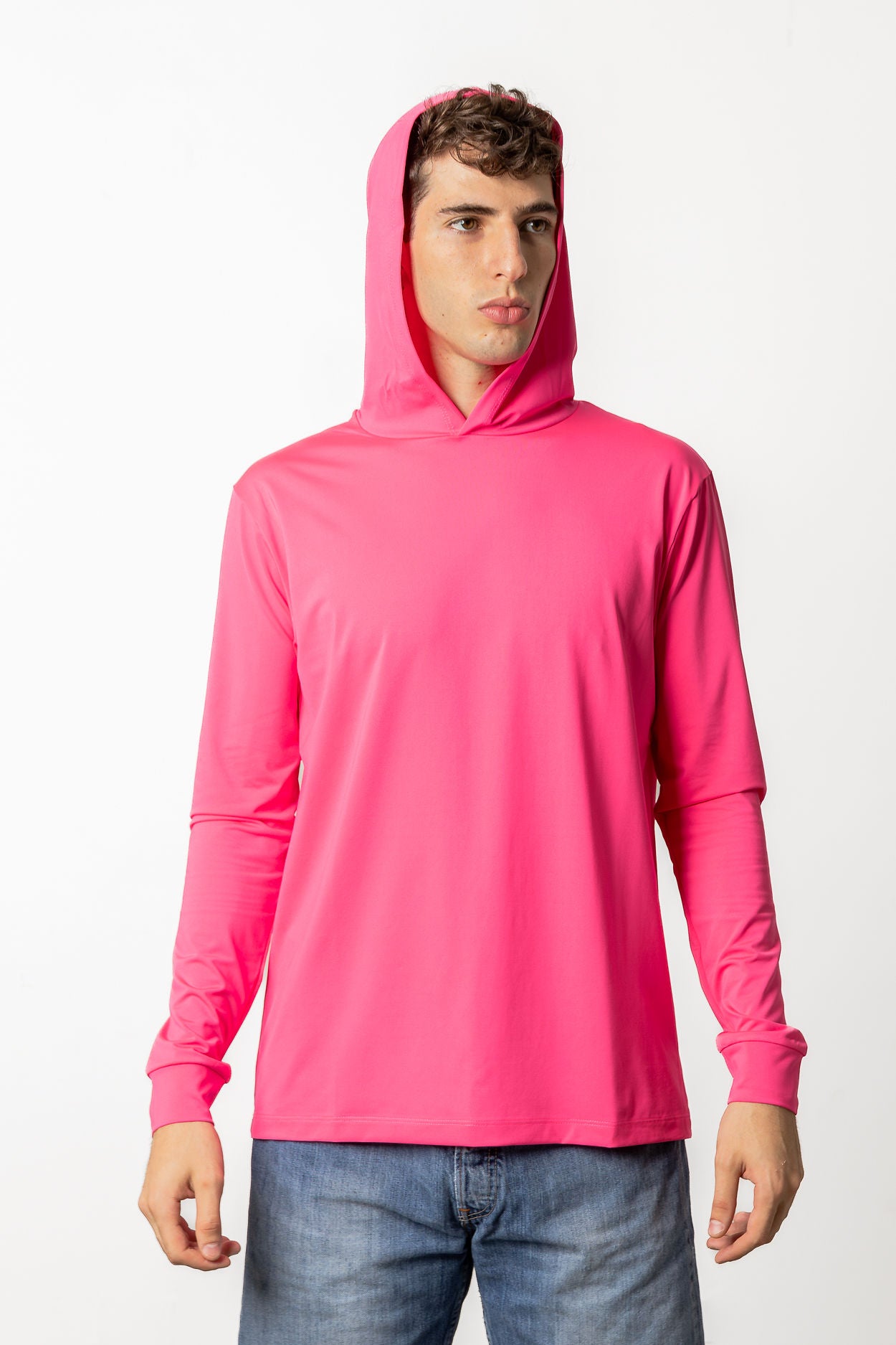 Dri-Fit Long Sleeve With Hoodie (Azalea Pink)