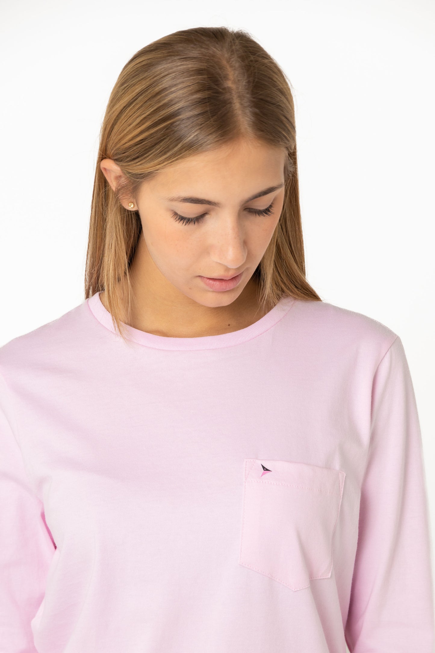 Long Sleeve Cotton T-Shirts (Chalk Pink)