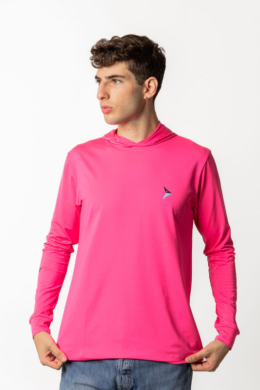 Dri-Fit Long Sleeve With Hoodie (Azalea Pink)