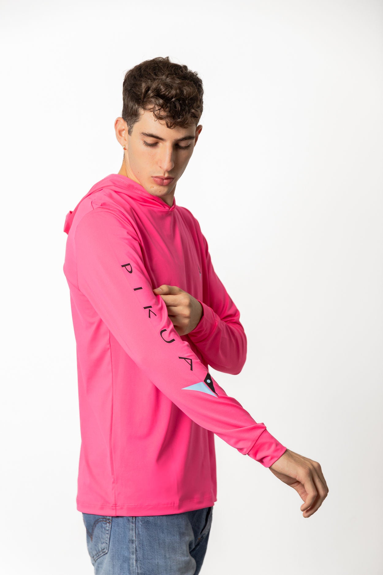 Dri-Fit Long Sleeve With Hoodie (Azalea Pink)