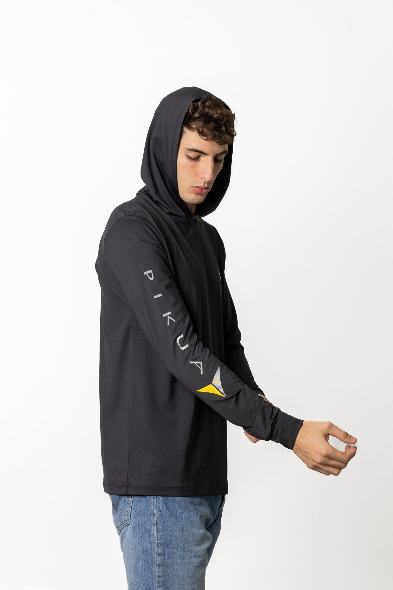 Dri-Fit Long Sleeve With Hoodie (Black)