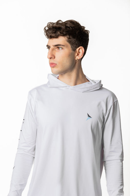 Dri-Fit Long Sleeve With Hoodie (White)