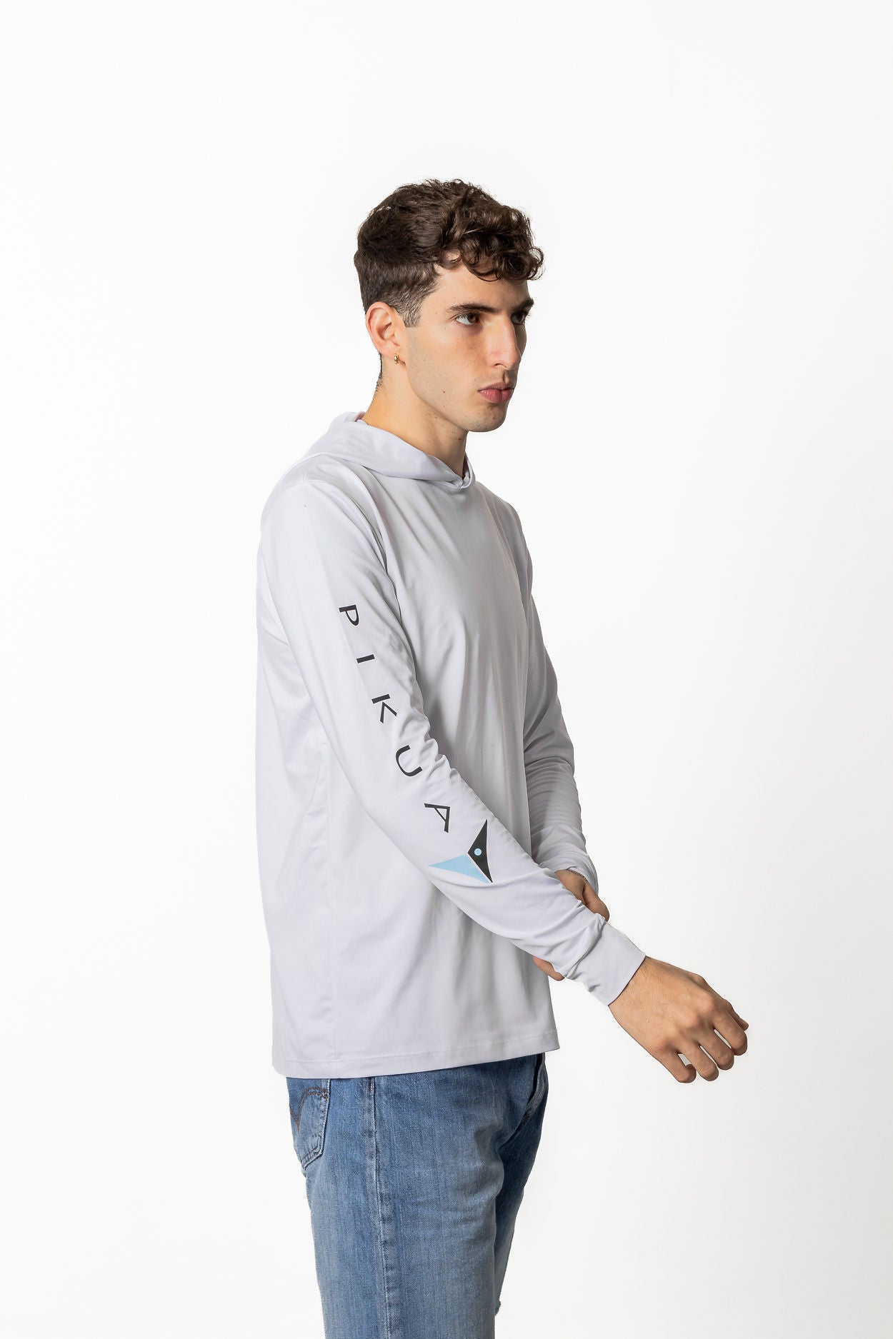 Dri-Fit Long Sleeve With Hoodie (White)