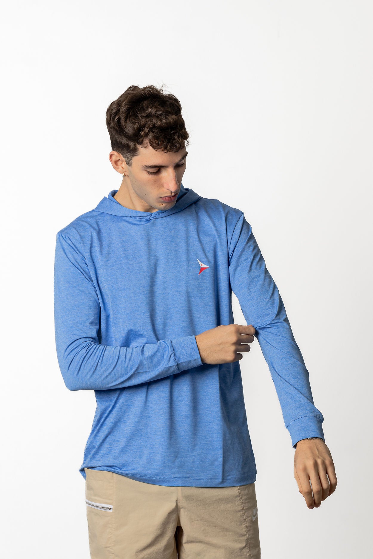 Dri-Fit Long Sleeve With Hoodie (French Blue)