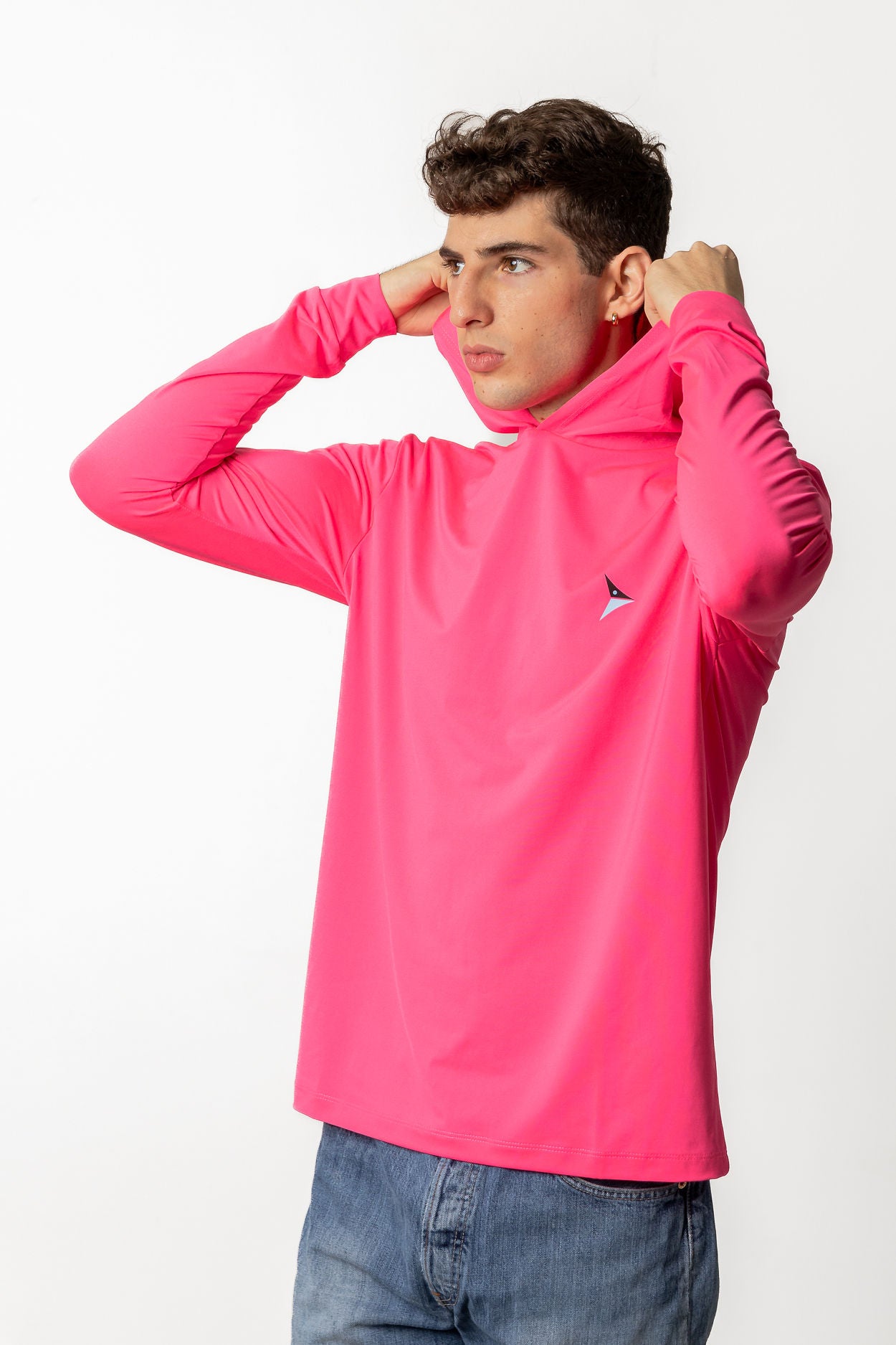 Dri-Fit Long Sleeve With Hoodie (Azalea Pink)