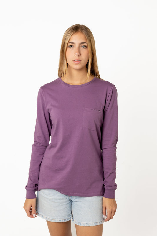 Long Sleeve Cotton T-Shirts (Black Plum)