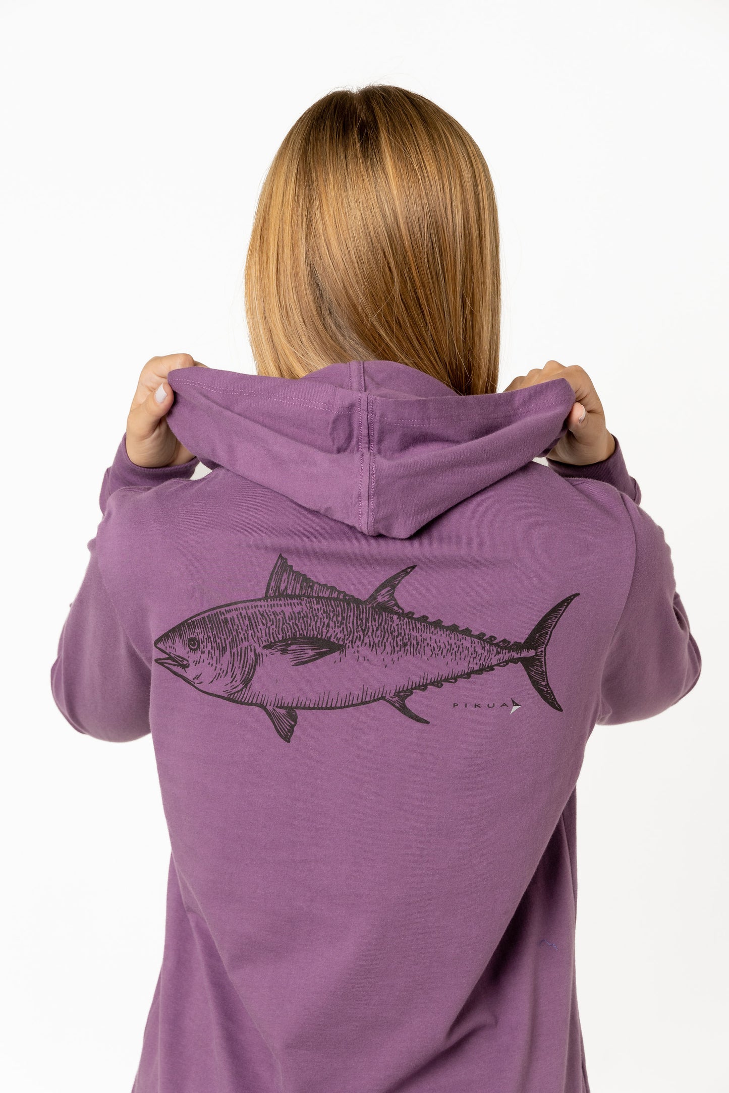 Long Sleeve Cotton With Hoodie (Black Plum)