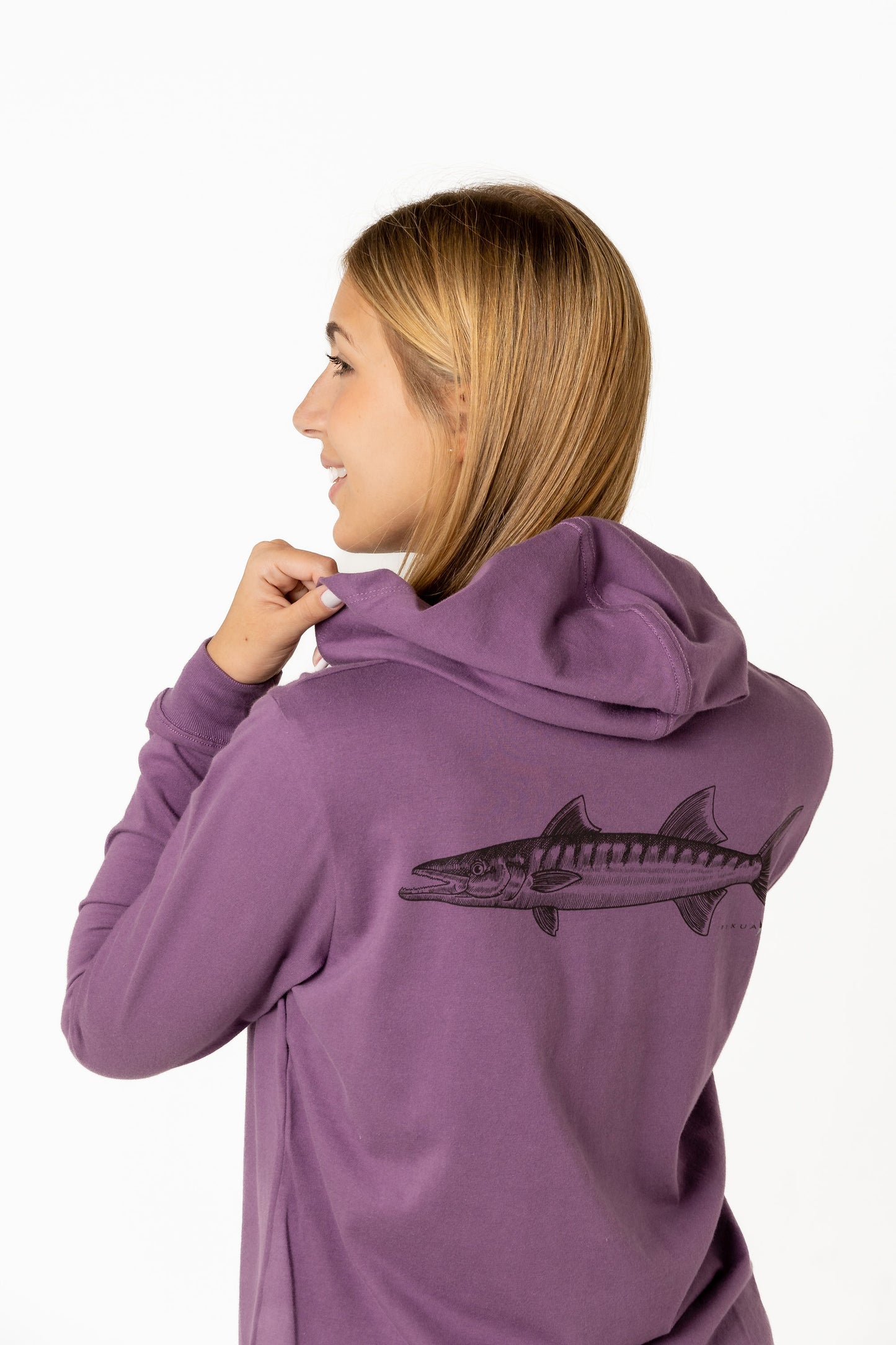 Long Sleeve Cotton With Hoodie (Black Plum)