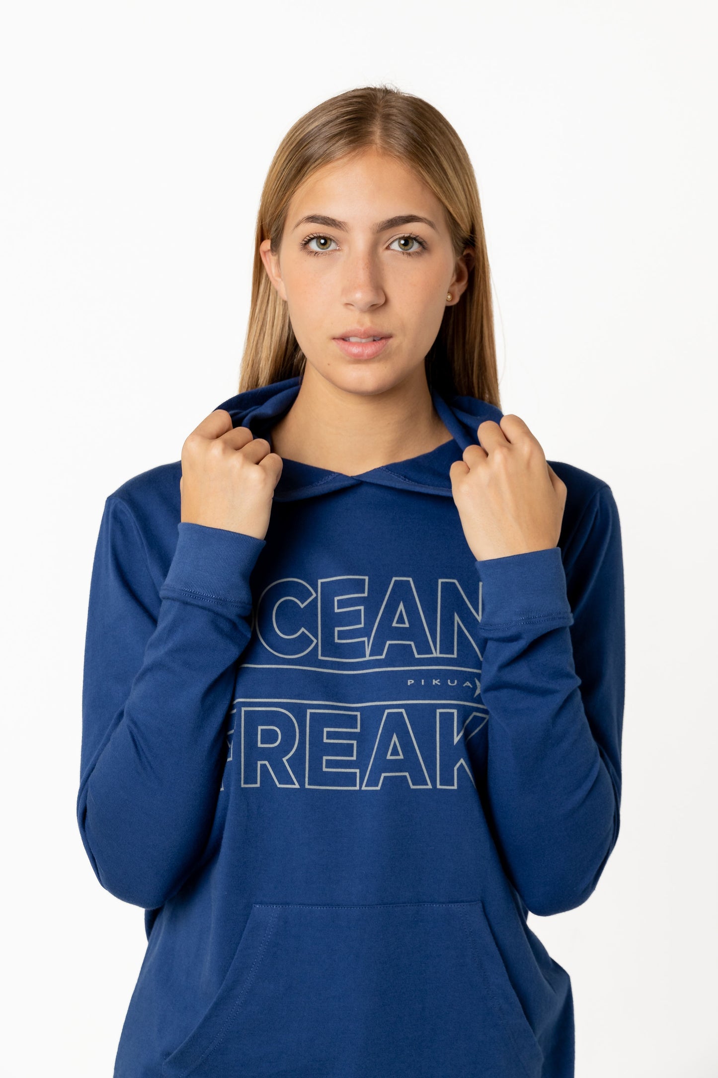 Long Sleeve Cotton With Hoodie (Dark Blue)