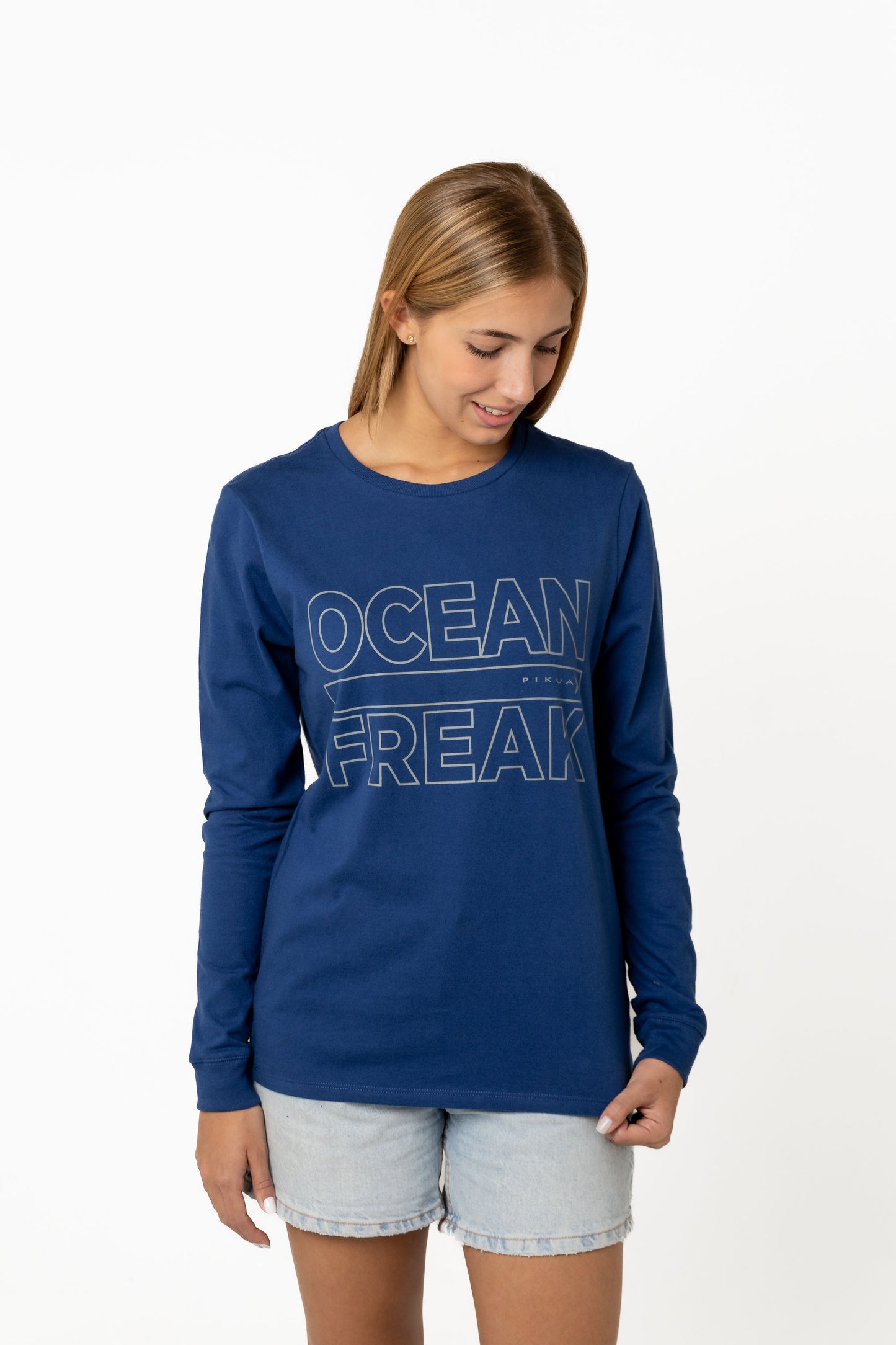 Long Sleeve Cotton T-Shirts (Dark Blue)