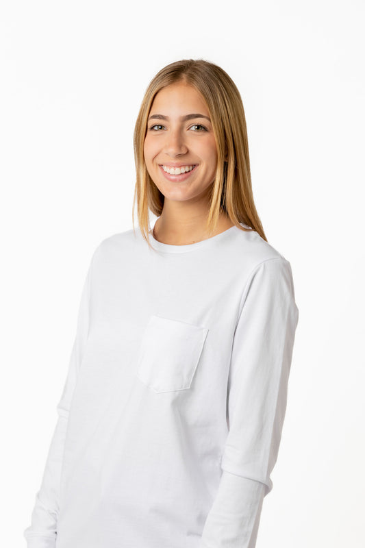 Long Sleeve Cotton T-Shirts (White)