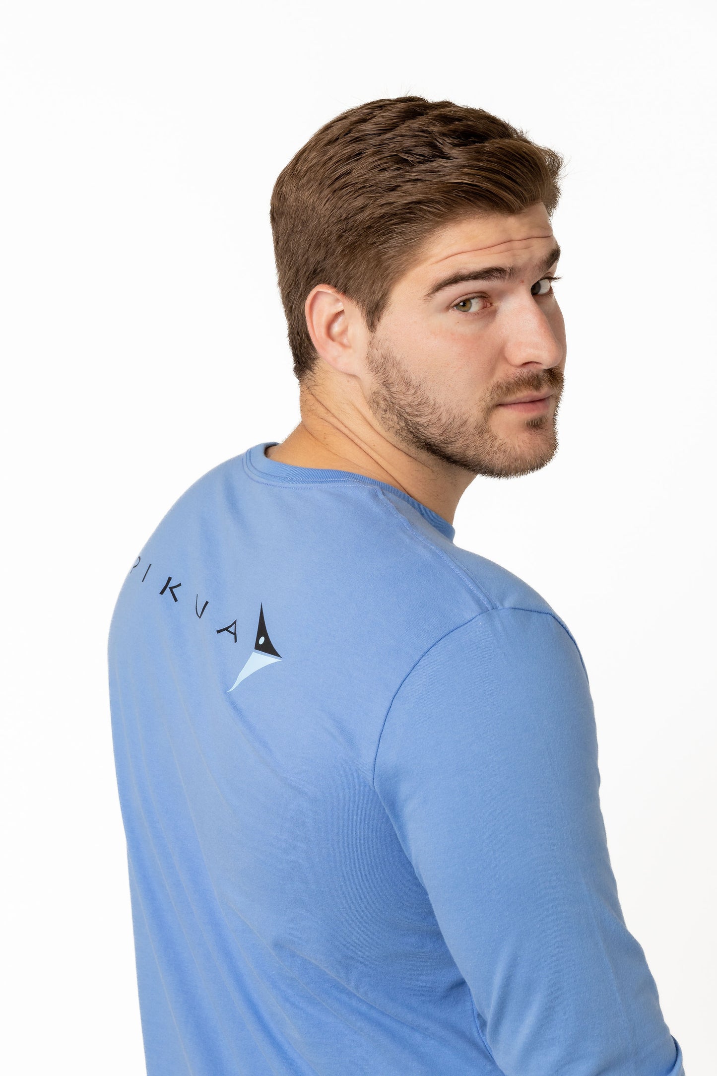 Long Sleeve Cotton T-Shirts (Blue Bonnet)