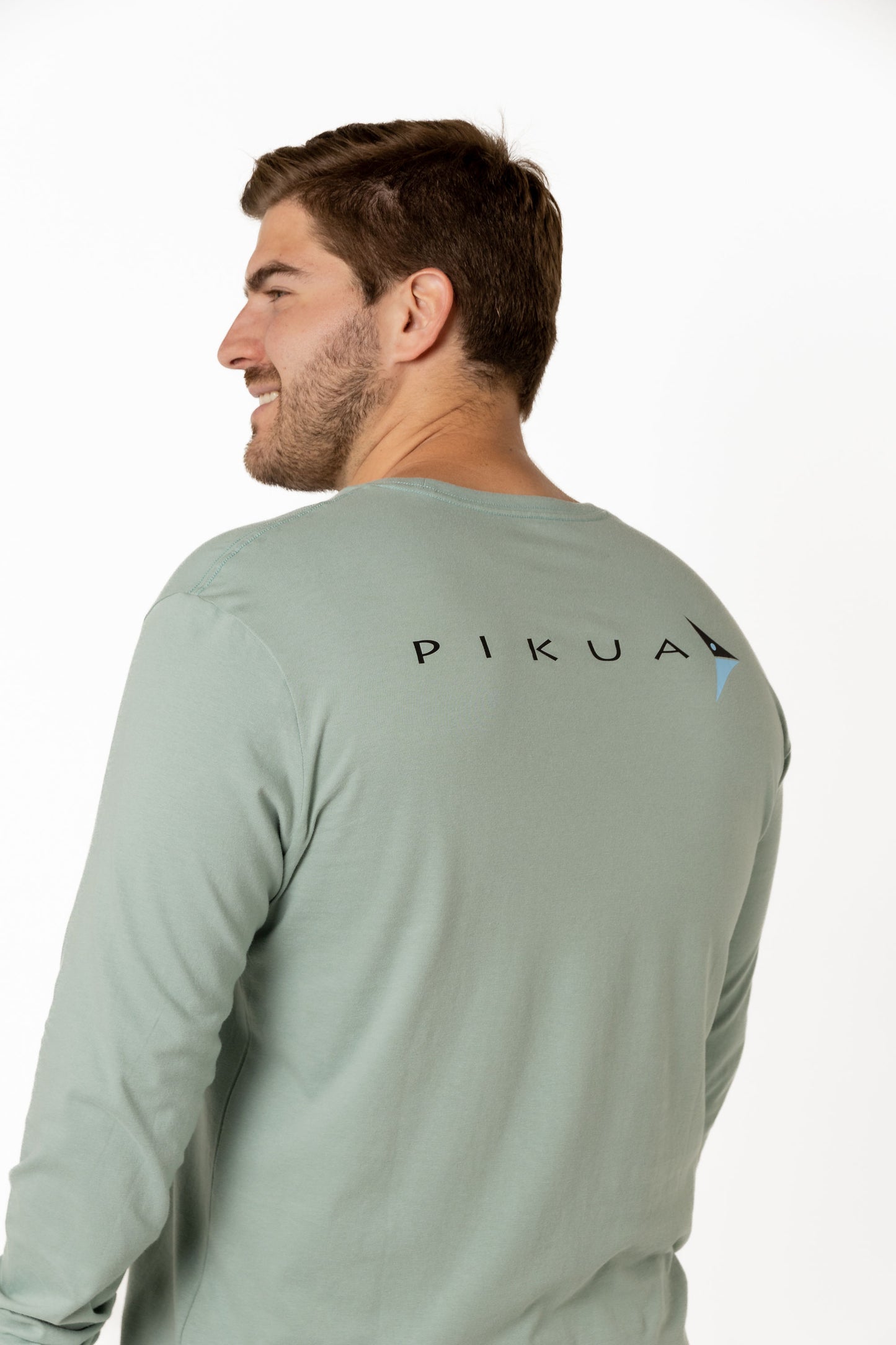 Long Sleeve Cotton T-Shirts (Smoke Green)