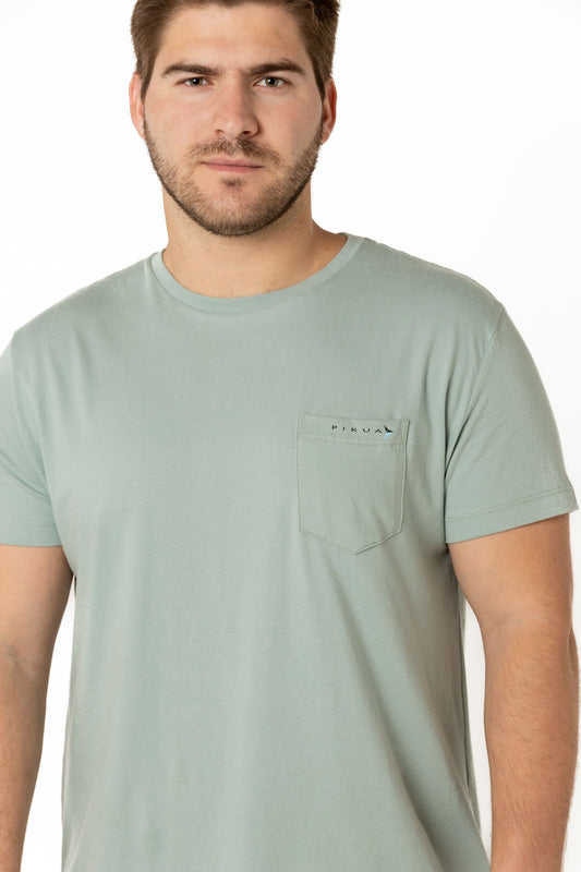 Short Sleeve Cotton T-Shirts (Smoke Green)