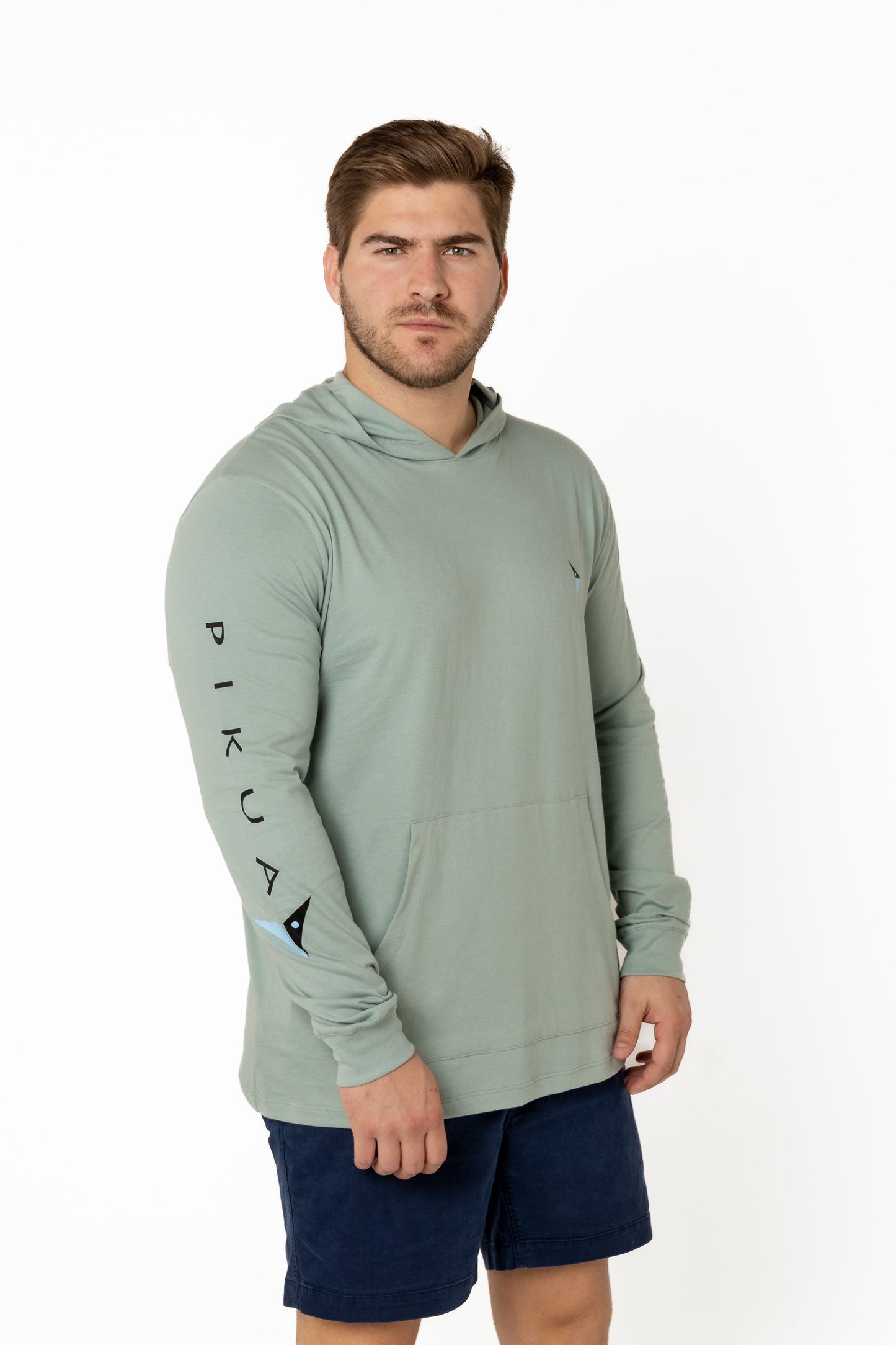 Long Sleeve Cotton With Hoodie (Smoke Green)