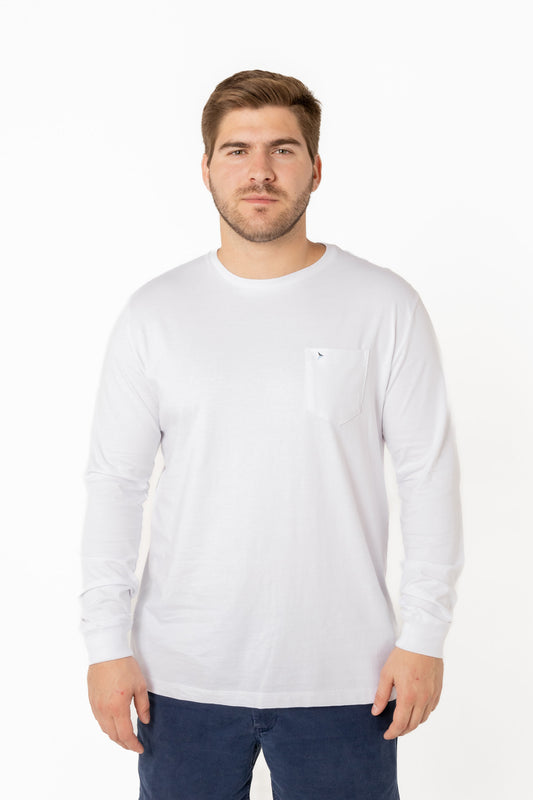 Long Sleeve Cotton T-Shirts (White)