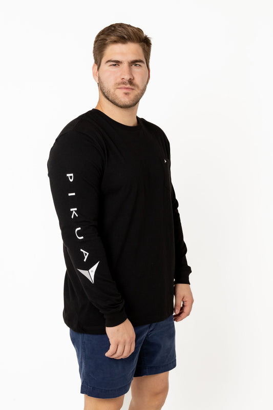 Long Sleeve Cotton T-Shirts (Jet Black)