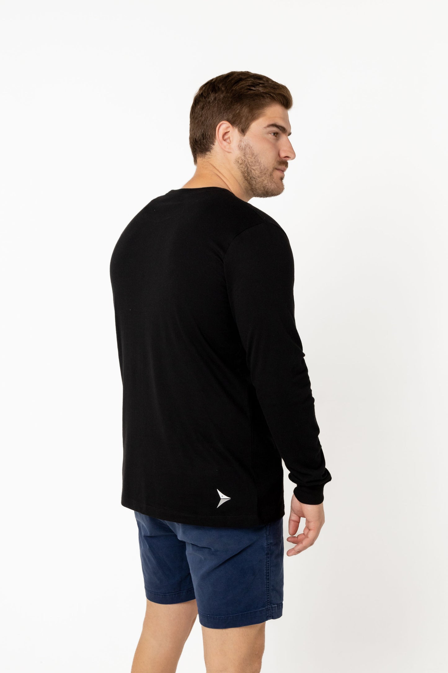 Long Sleeve Cotton T-Shirts (Jet Black)