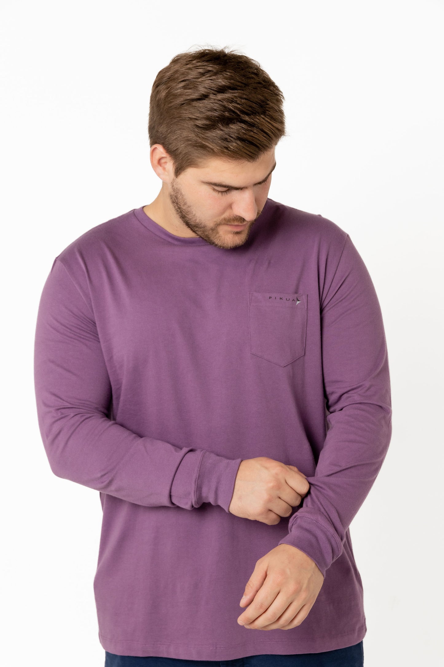 Long Sleeve Cotton T-Shirts (Black Plum)