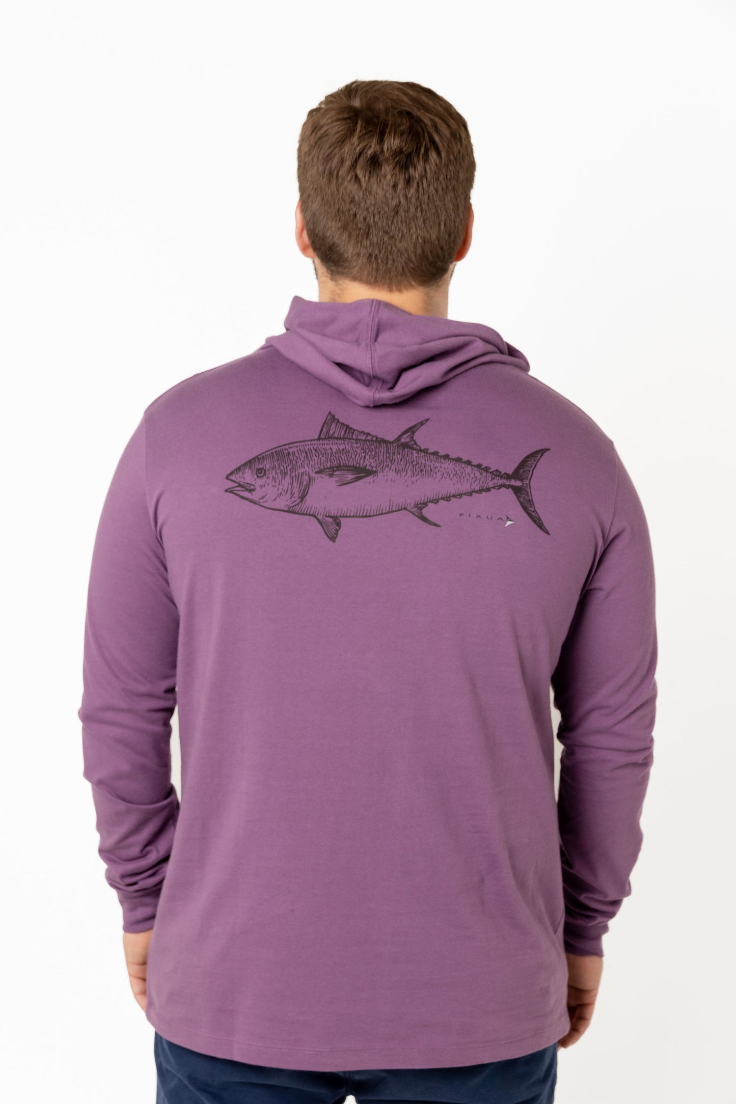 Long Sleeve Cotton With Hoodie (Black Plum)