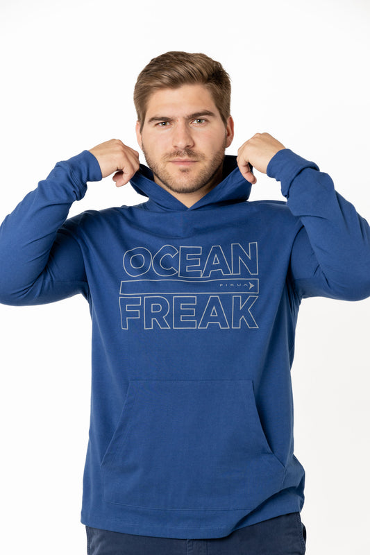 Long Sleeve Cotton With Hoodie (Dark Blue)