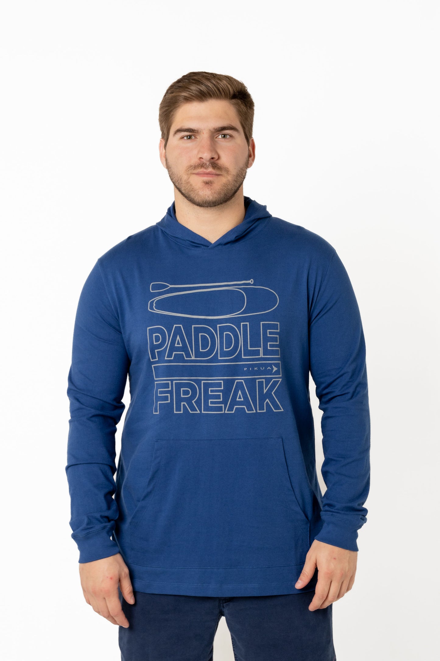 Long Sleeve Cotton With Hoodie (Dark Blue)