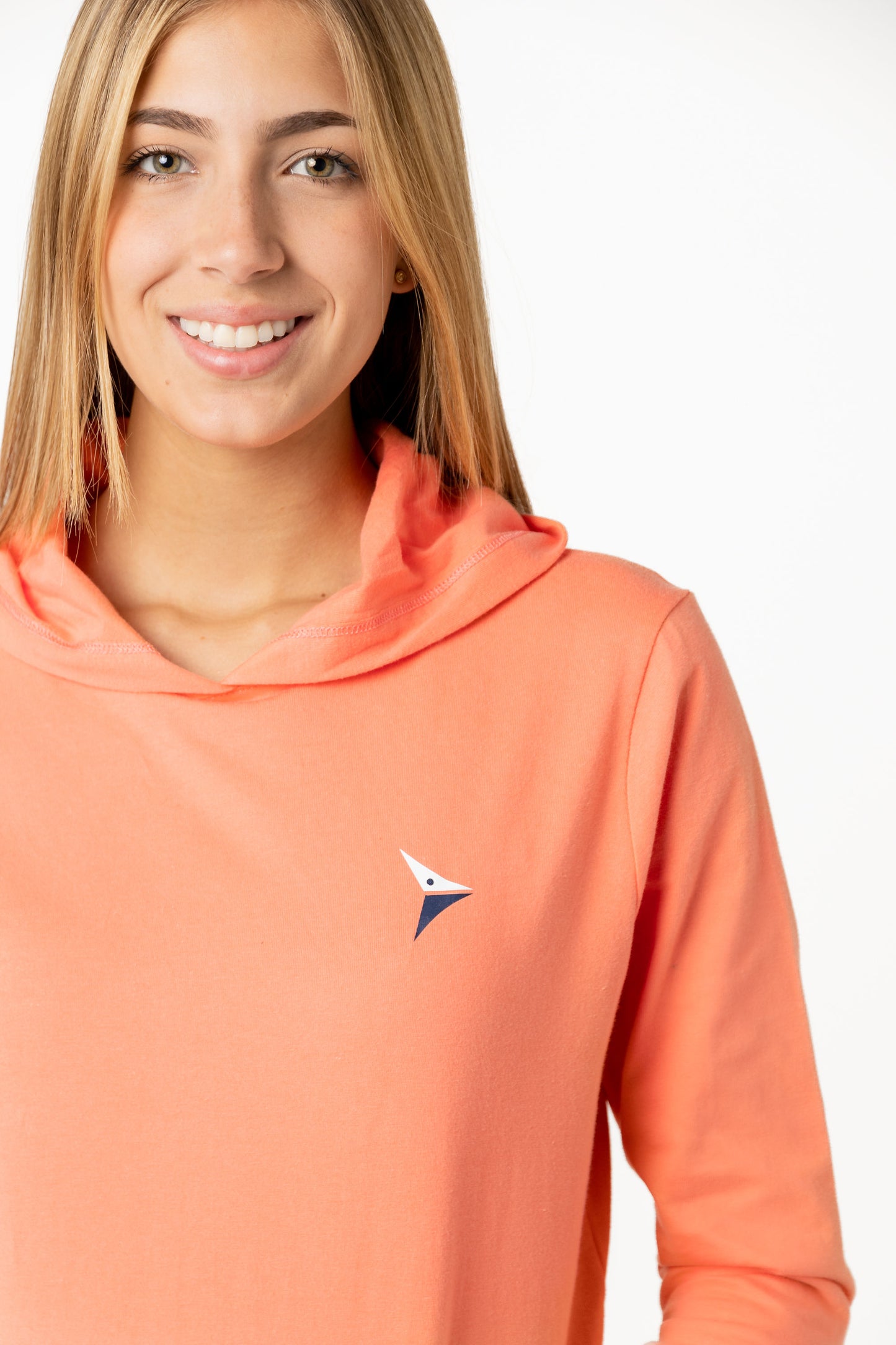 Long Sleeve Cotton With Hoodie (Persimmon)