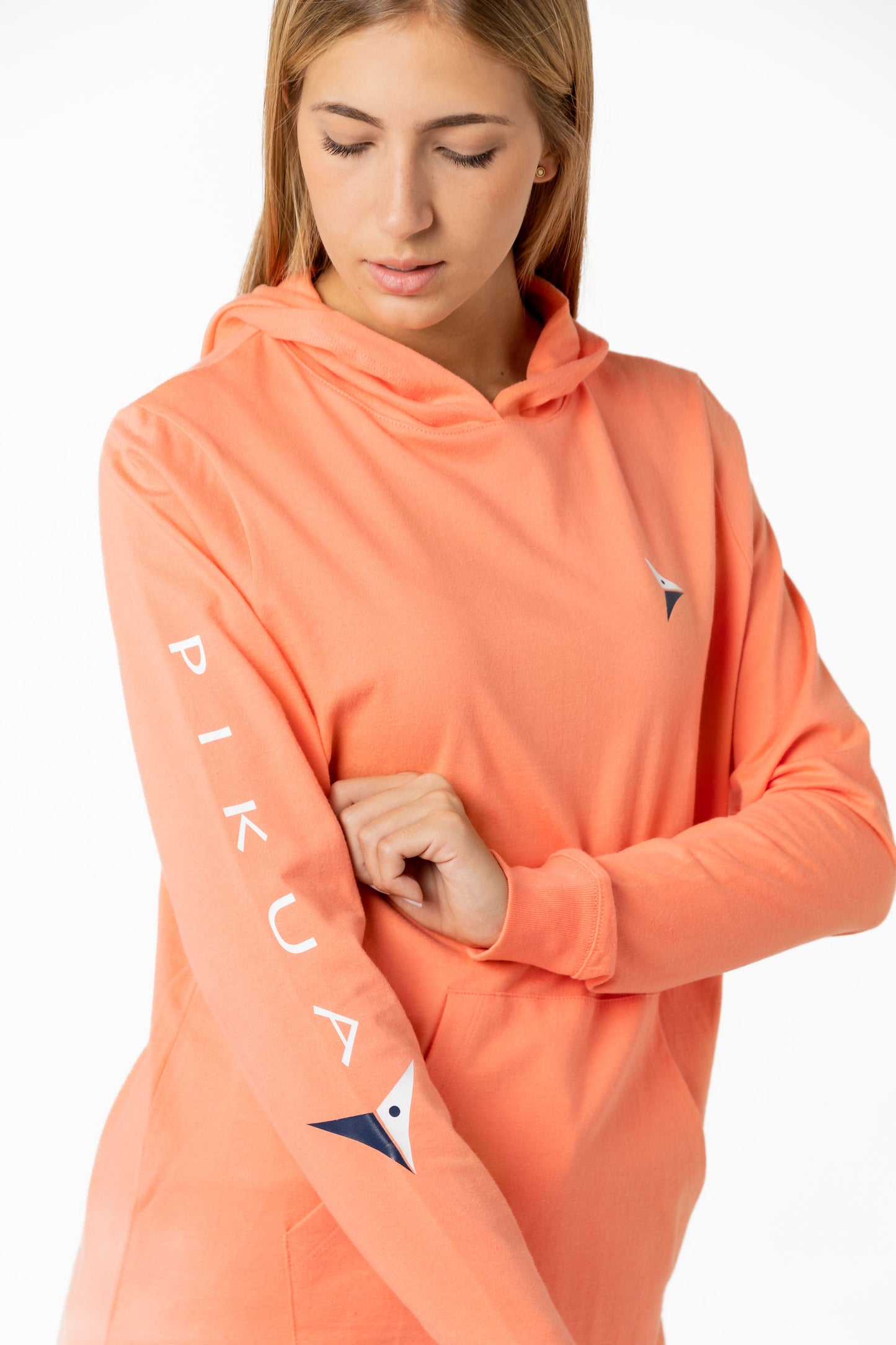 Long Sleeve Cotton With Hoodie (Persimmon)