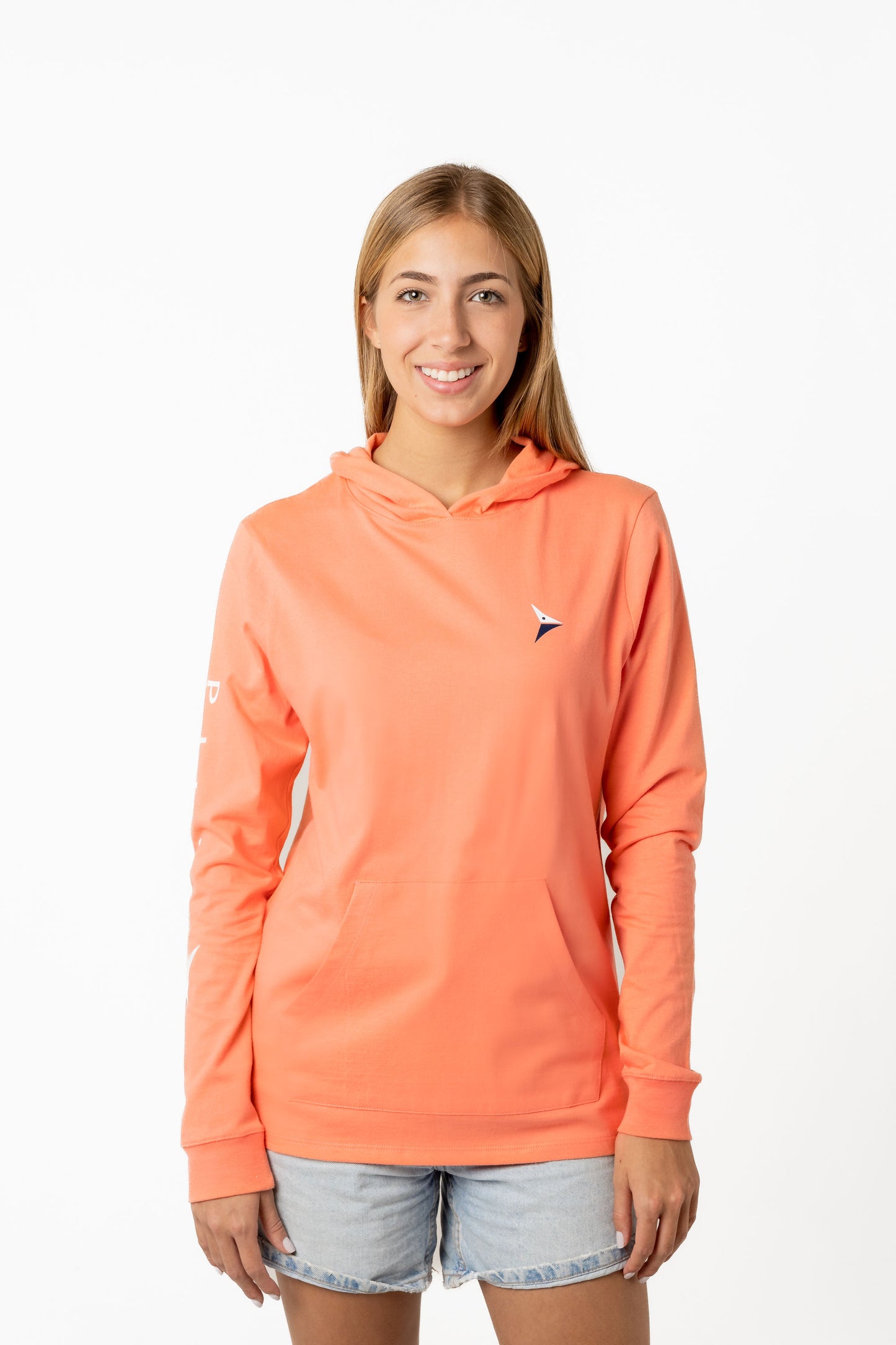 Long Sleeve Cotton With Hoodie (Persimmon)