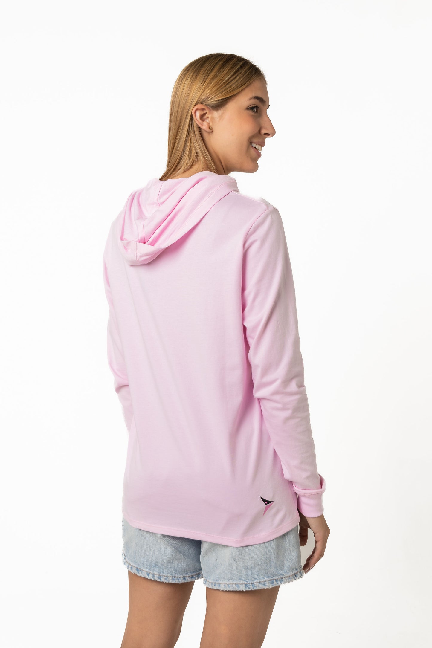 Long Sleeve Cotton With Hoodie (Chalk Pink)