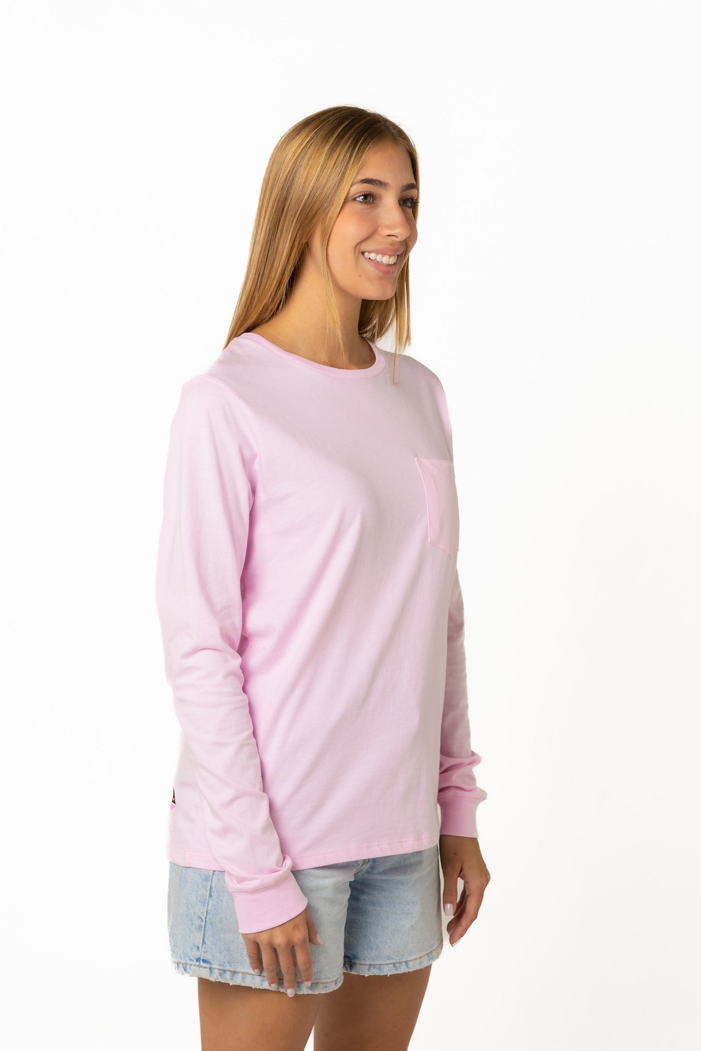 Long Sleeve Cotton T-Shirts (Chalk Pink)