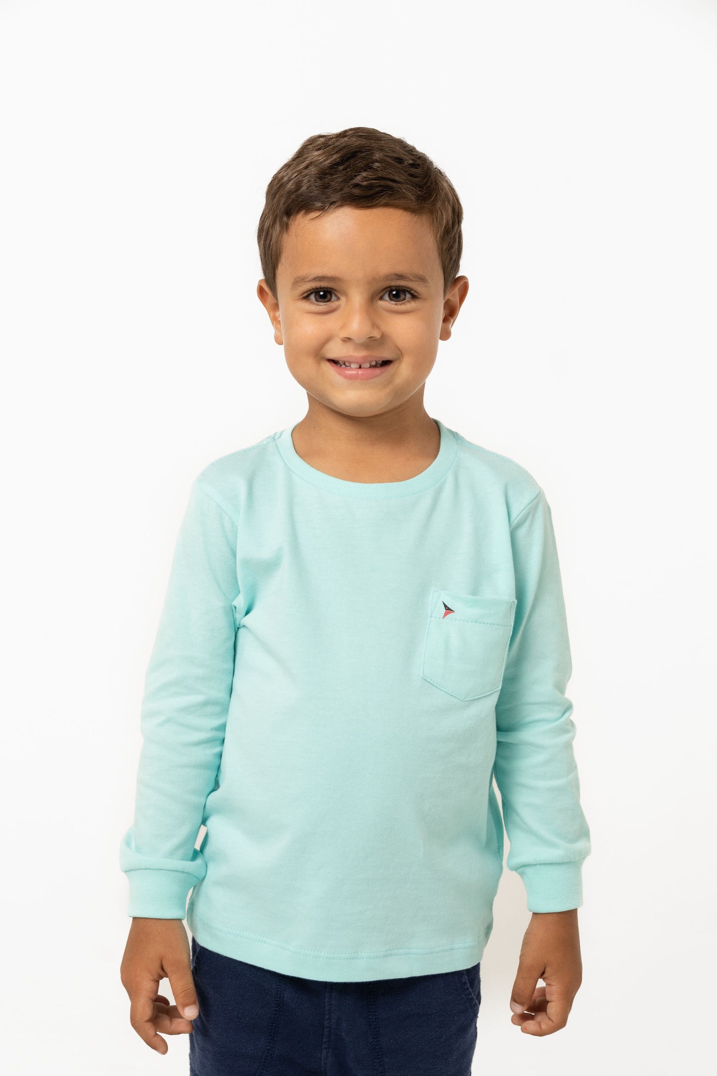 Long Sleeve Cotton T-Shirts (Amazonite)