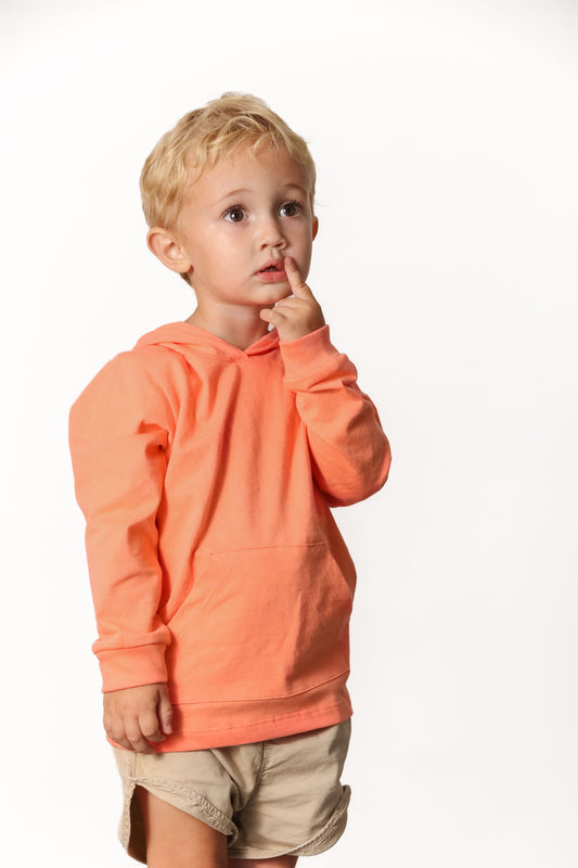 Long Sleeve Cotton With Hoodie (Persimmon)